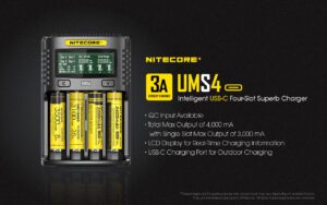 شارژر باتری هوشمند 4 کانال نایتکر Nitecore UMS4 شارژر باتری هوشمند 4 کانال نایتکر Nitecore UMS4