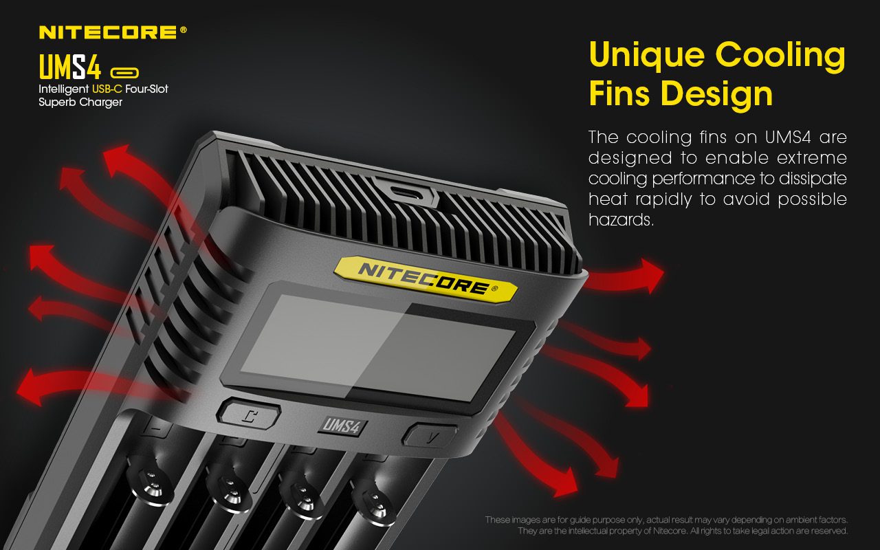شارژر باتری هوشمند 4 کانال نایتکر Nitecore UMS4 شارژر باتری نایتکر Nitecore UMS4