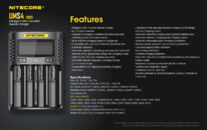 شارژر باتری هوشمند 4 کانال نایتکر Nitecore UMS4 شارژر باتری هوشمند 4 کانال نایتکر Nitecore UMS4