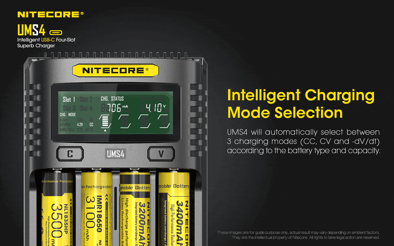 شارژر باتری هوشمند 4 کانال نایتکر Nitecore UMS4 شارژر باتری نایتکر Nitecore UMS4
