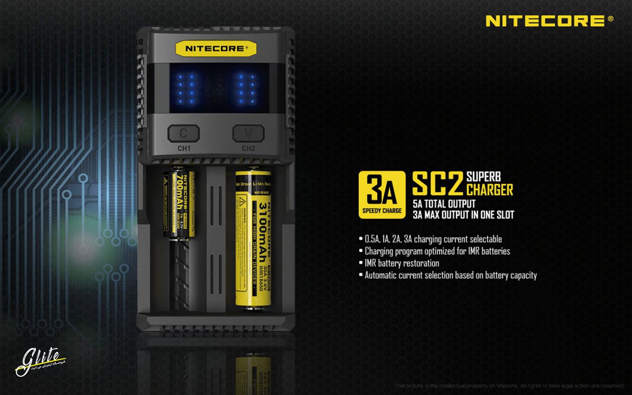 شارژر باتری نایتکر Nitecore SC2