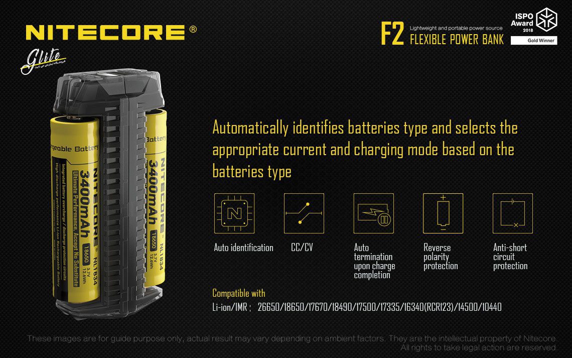 شارژر و پاوربانک نایتکر Nitecore F2