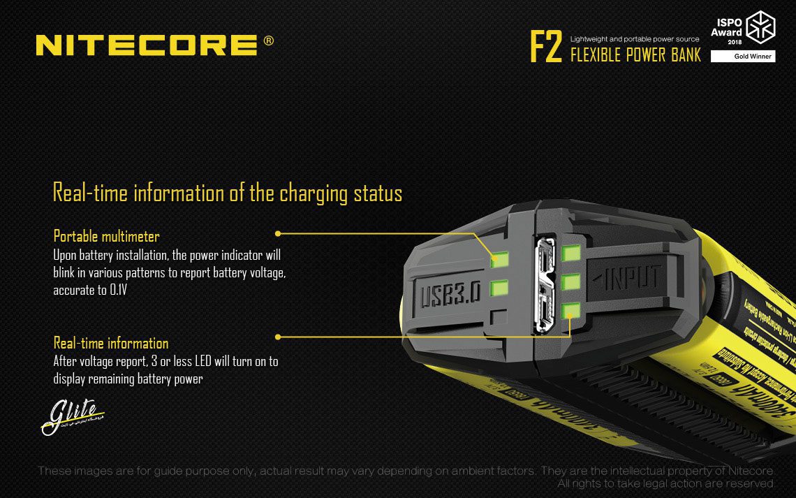 شارژر و پاوربانک نایتکر Nitecore F2