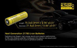باتری 21700 لیتیوم یون NL2140HP نایتکر 4000 میلی آمپر