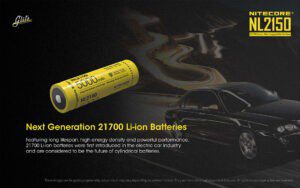 باتری 21700 لیتیوم یون NL2150 نایتکر 5000 میلی آمپر