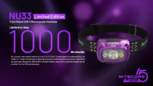 چراغ پیشانی تولید محدود نایتکر Nitecore NU33 Purple چراغ پیشانی تولید محدود نایتکر Nitecore NU33 Purple