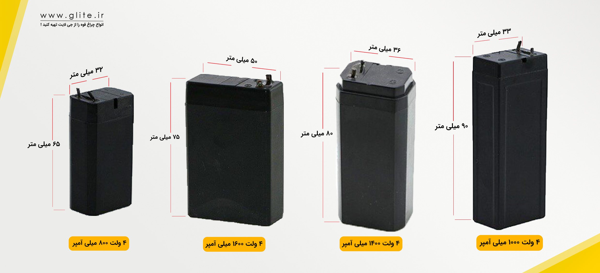 باتری چراغ اضطراری