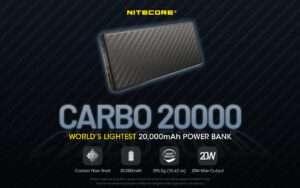 پاوربانک بیست هزار میلی آمپر نایتکر Nitecore CARBO 20000