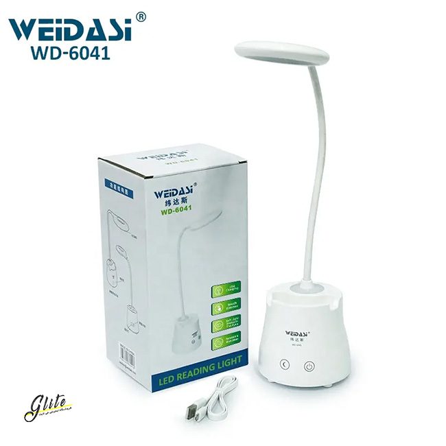چراغ مطالعه شارژی لمسی ویداسی WD-6041 چراغ مطالعه شارژی لمسی ویداسی WD-6041