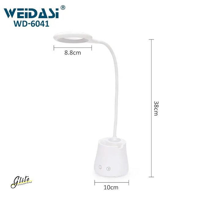 چراغ مطالعه شارژی لمسی ویداسی WD-6041 چراغ مطالعه شارژی لمسی ویداسی WD-6041