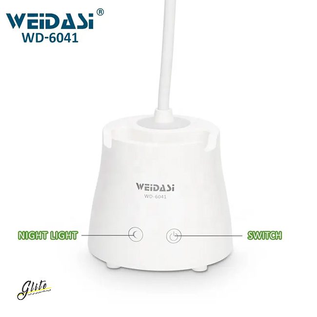 چراغ مطالعه شارژی لمسی ویداسی WD-6041 چراغ مطالعه شارژی لمسی ویداسی WD-6041