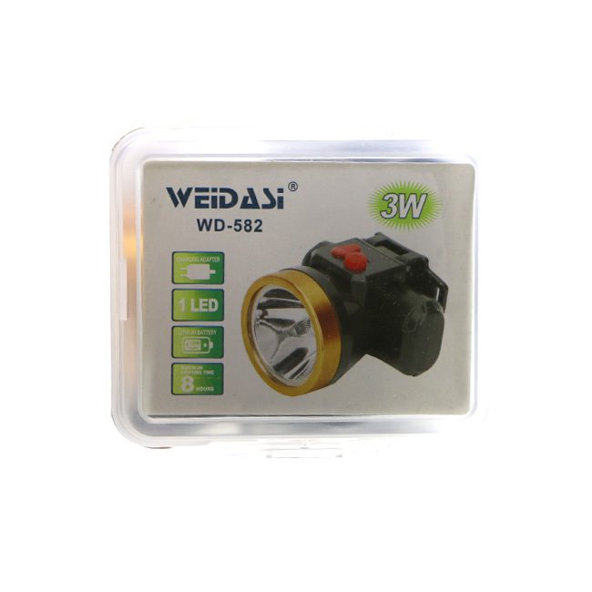 چراغ پیشانی 3 وات ویداسی WD-582 چراغ پیشانی 3 وات ویداسی WD-582