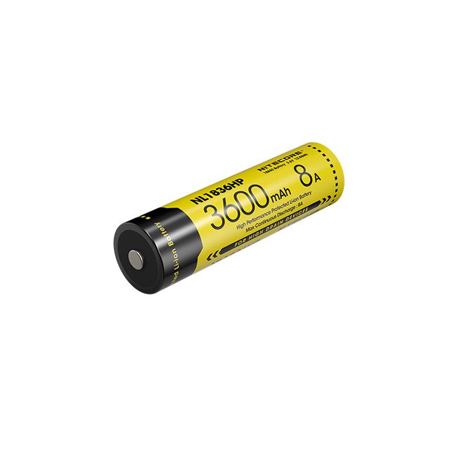 باتری 18650 لیتیوم یون NL1836HP نایتکر 3600 میلی آمپر 8 آمپر