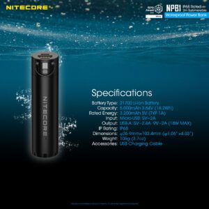 پاوربانک ضدآب 5,000 میلی آمپر نایتکُر Nitecore NPB1 پاوربانک 5,000 میلی آمپر نایتکُرNitecore NPB1