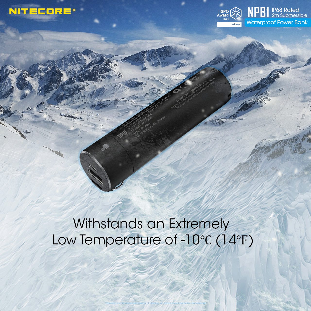 پاوربانک ضدآب 5,000 میلی آمپر نایتکُر Nitecore NPB1 پاوربانک ضدآب 5,000 میلی آمپر نایتکُر Nitecore NPB1