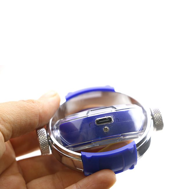 فندک پلاسمایی ، چراغ قوه و اسپینر آبی D85 فندک الکترونیکی و چراغ قوه D85