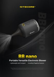 دمنده و گردگیر الکترونیکی نایتکُر NITECORE BB nano پمپ باد الکترونیکی نایتکُر NITECORE BB nano