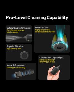 دمنده و گردگیر الکترونیکی نایتکُر NITECORE BB nano پمپ باد الکترونیکی نایتکُر NITECORE BB nano