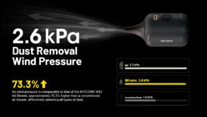 دمنده و گردگیر الکترونیکی نایتکُر NITECORE BB nano پمپ باد الکترونیکی نایتکُر NITECORE BB nano