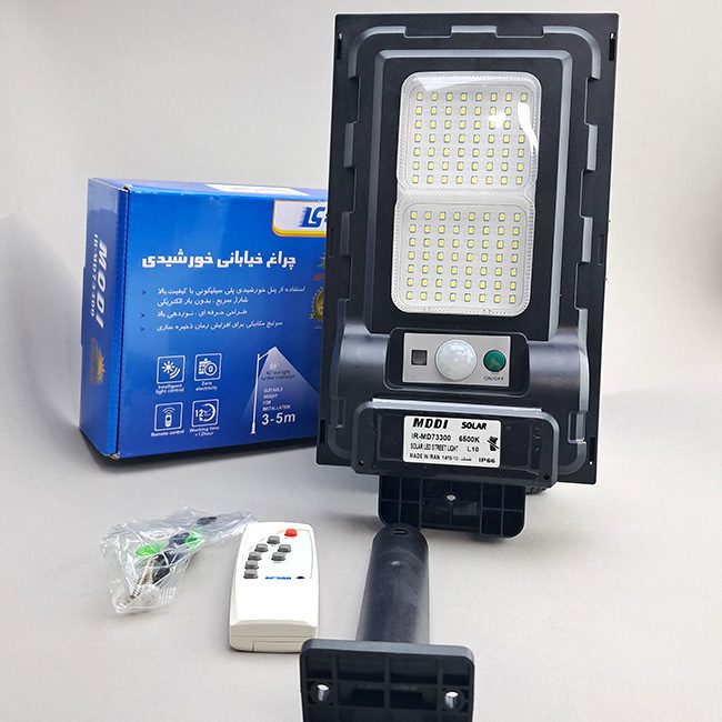 چراغ خیابانی خورشیدی 30 وات مودی MD-73300 چراغ خیابانی خورشیدی مودی MD-73300