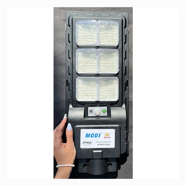 چراغ خیابانی خورشیدی 80 وات مودی MD-73800 چراغ خیابانی خورشیدی 80 وات مودی MD-73800