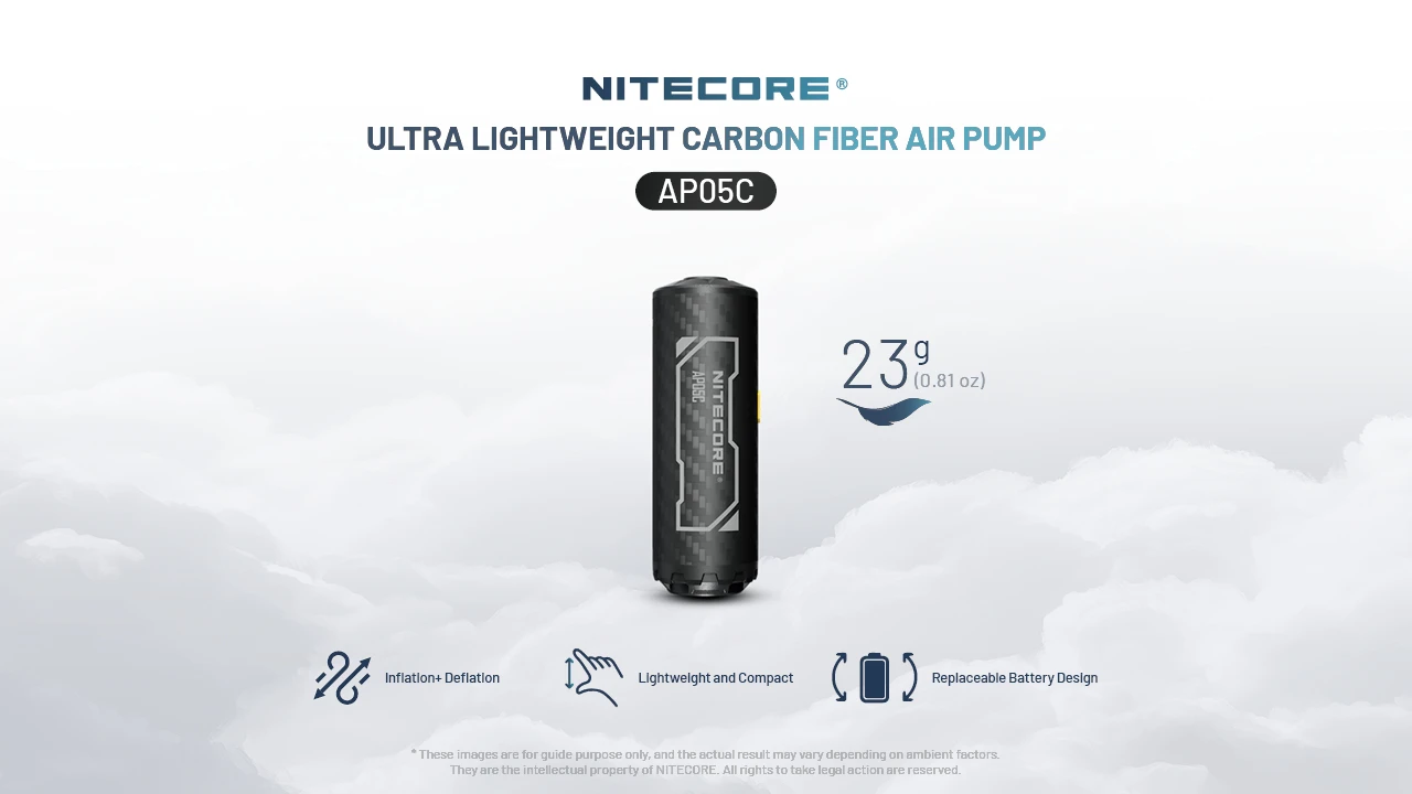 پمپ باد جیبی بدنه فیبرکربن نایتکُر Nitecore AP05C پمپ باد جیبی بدنه فیبرکربن نایتکُر Nitecore AP05C