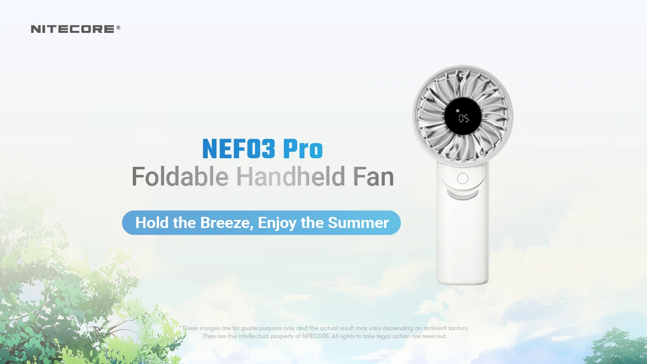 پنکه شارژی تاشو مه پاش دار نایتکر NEF03 PRO پنکه شارژی تاشو مه پاش دار نایتکر NEF03 PRO