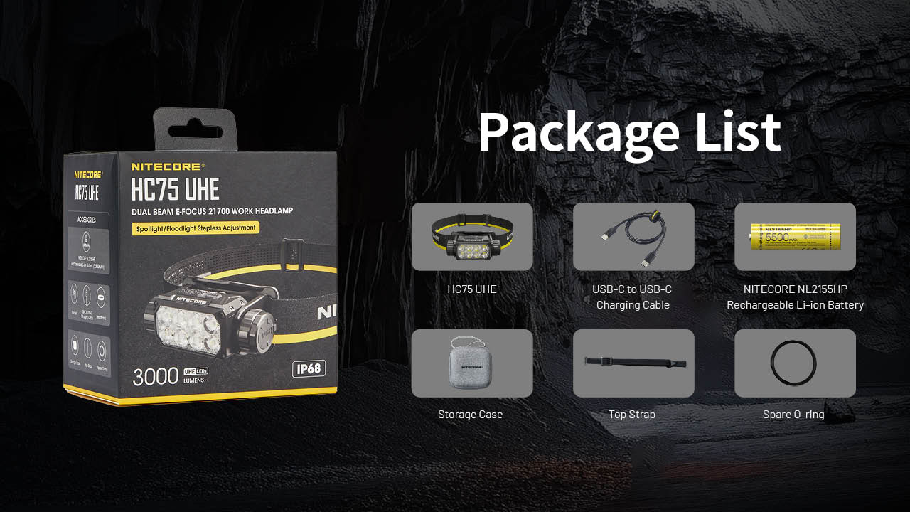 چراغ پیشانی نایتکر Nitecore HC75 UHE چراغ پیشانی نایتکر Nitecore HC75 UHE