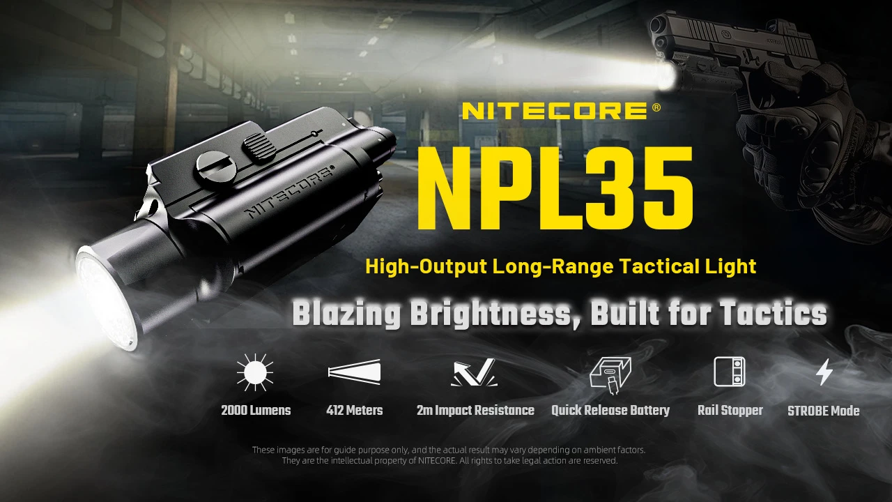 چراغ قوه سلاح کمری نظامی نایتکر Nitecore NPL35 چراغ قوه سلاح کمری نایتکر Nitecore NPL35