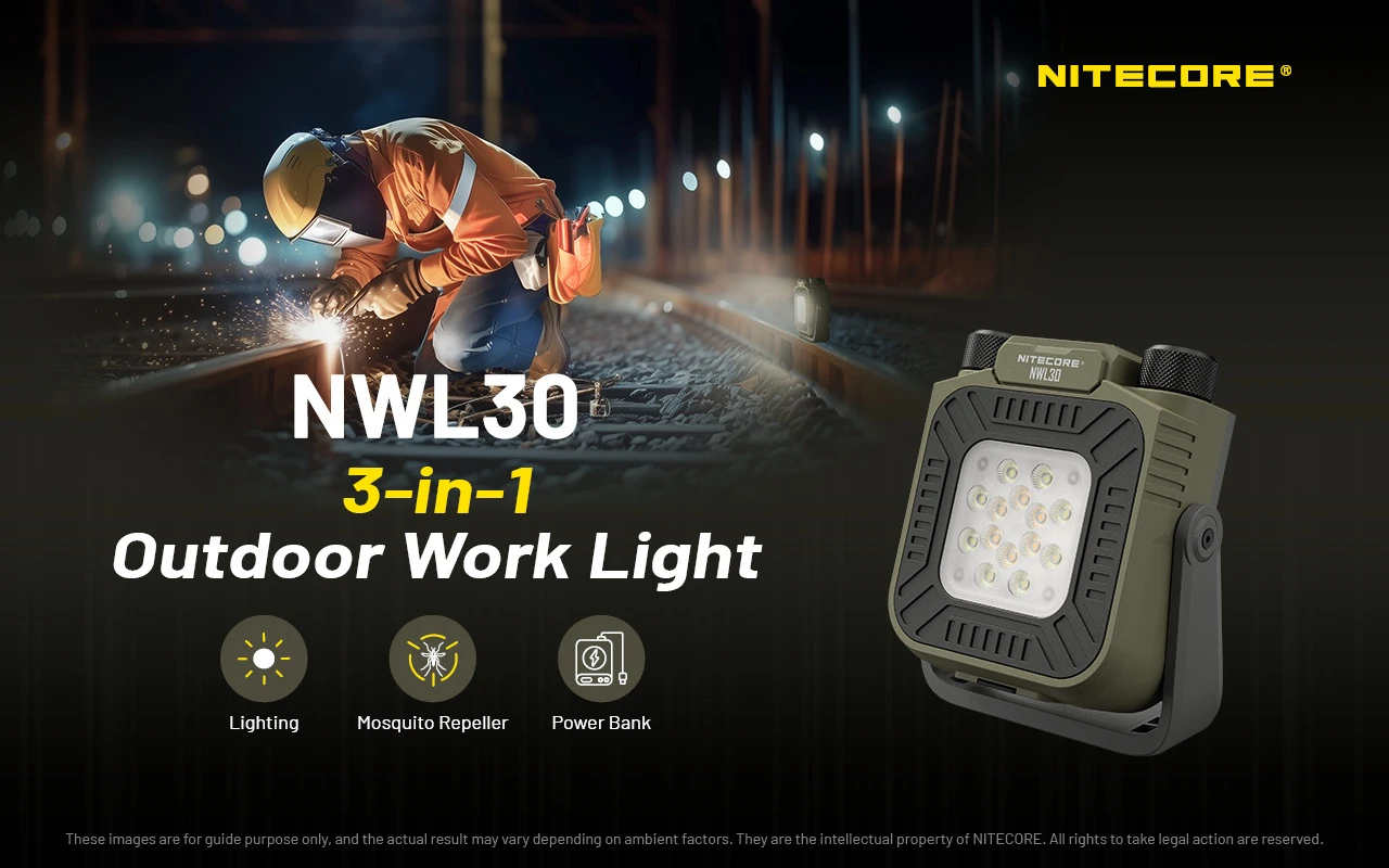 پروژکتور چند منظوره و حشره کش نایتکُر Nitecore NWL30 چراغ کار چندمنظوره و حشره کش نایتکُر Nitecore NWL30