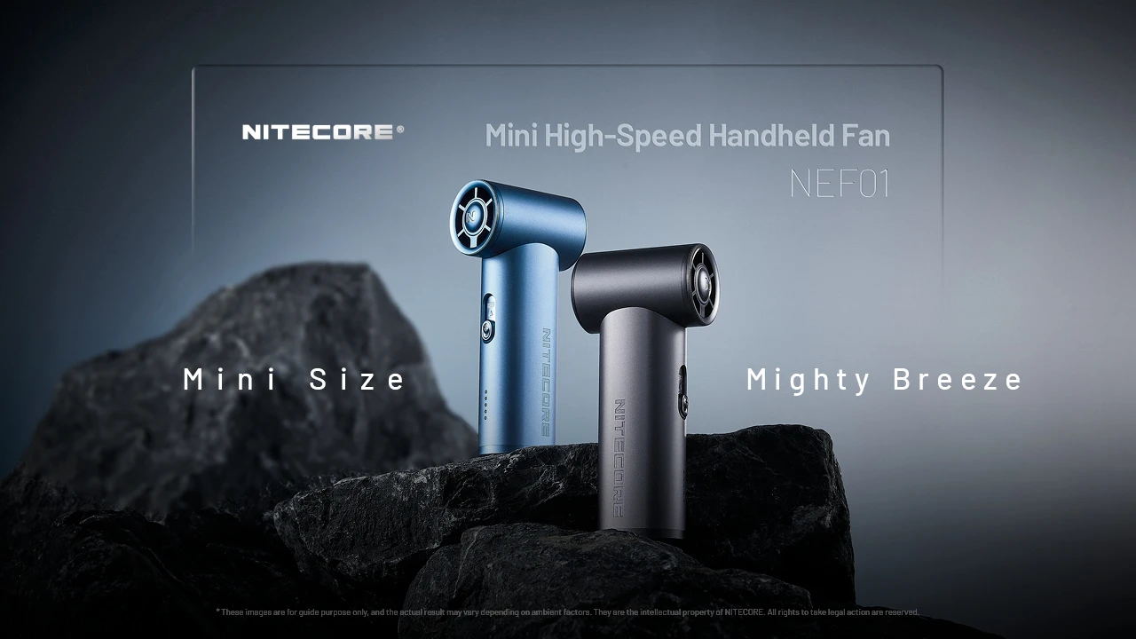 پنکه دستی شارژی نایتکر خاکستری NITECORE NEF01 پنکه دستی شارژی نایتکر NITECORE NEF01 Grey
