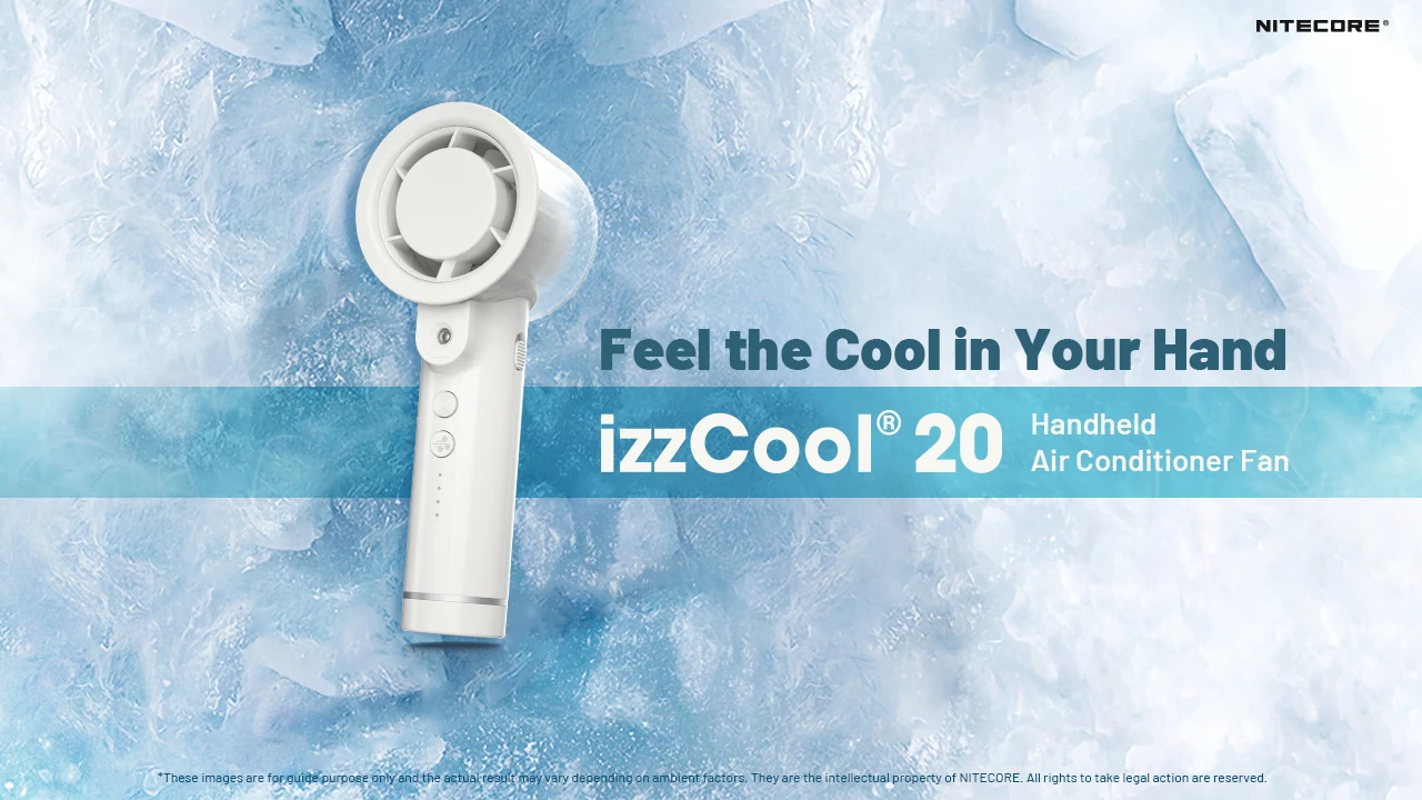 پنکه دستی شارژی مه پاش دار نایتکر سفید NITECORE IZZCOOl 20 پنکه دستی شارژی مه پاش دار نایتکر سفید NITECORE IZZCOOl 20
