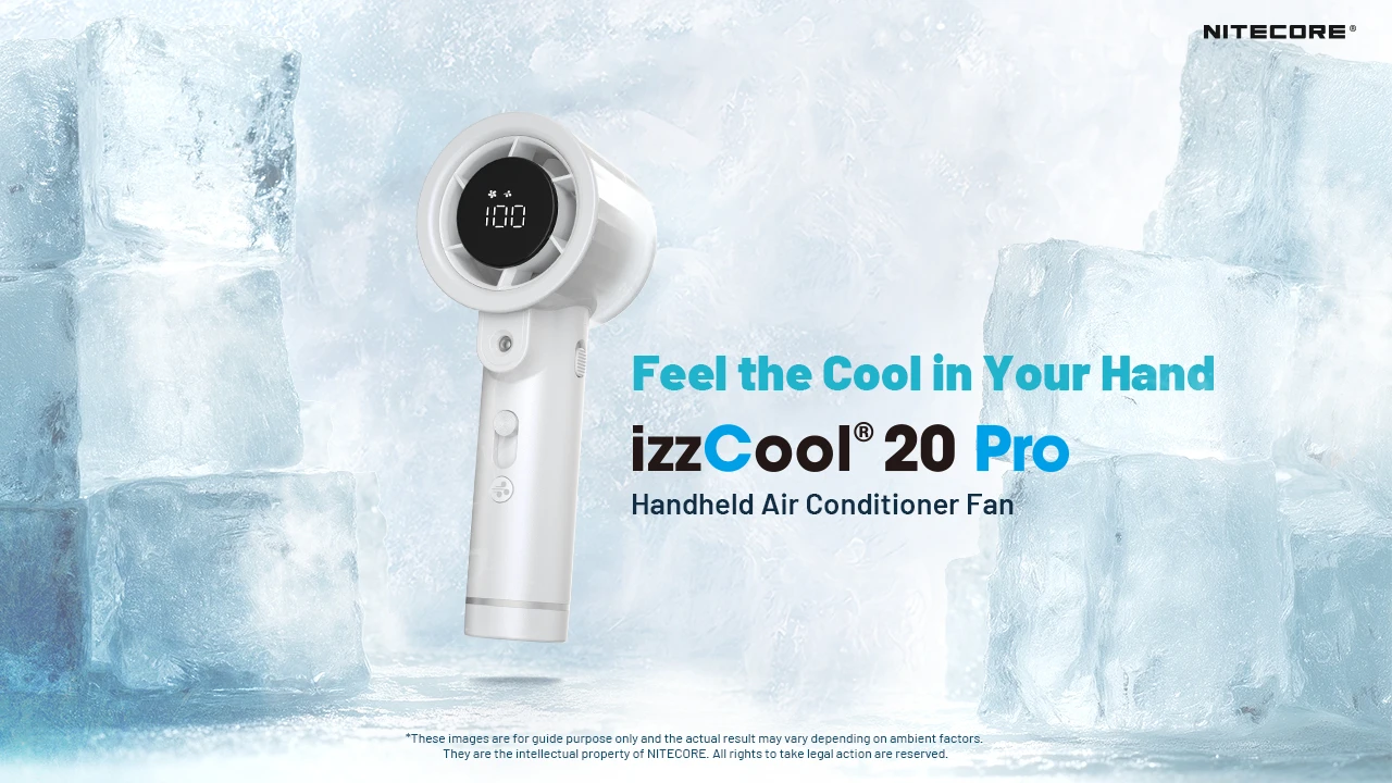 پنکه دستی شارژی مه پاش دار نایتکر سفید NITECORE IZZCOOl 20 PRO پنکه دستی شارژی مه پاش دار نایتکر سفید NITECORE IZZCOOl 20 PRO
