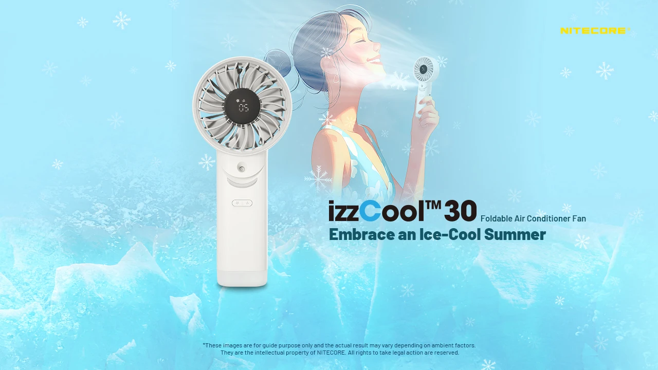 پنکه دستی شارژی نایتکر NITECORE IzzCool 30 پنکه دستی شارژی نایتکر NITECORE IzzCool 30