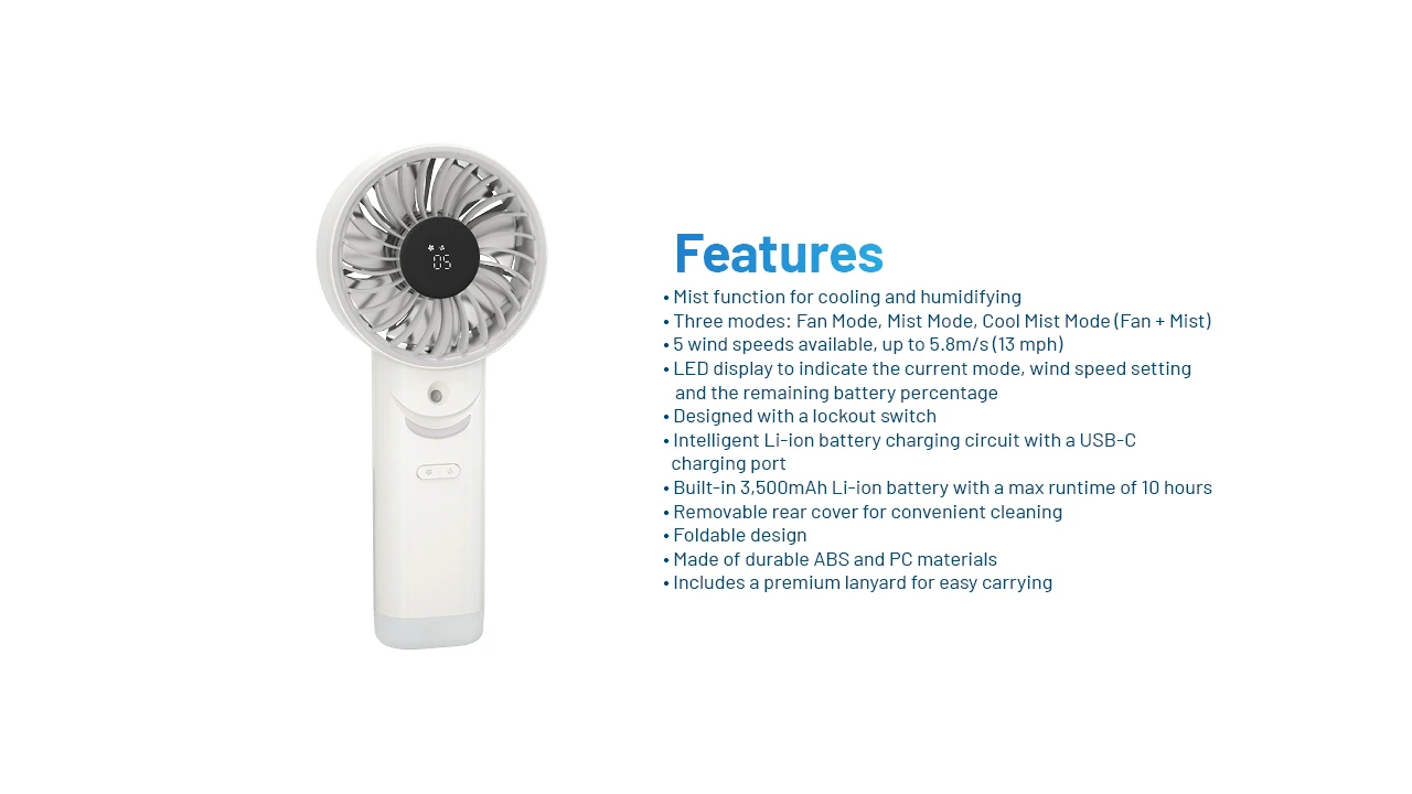 پنکه دستی شارژی نایتکر NITECORE IzzCool 30 پنکه دستی شارژی نایتکر NITECORE IzzCool 30