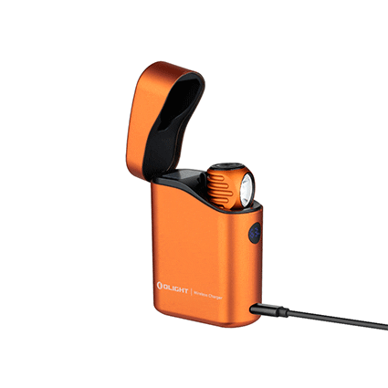 چراغ پیشانی و دستی اولایت کیس دار Perun 3 Mini چراغ قوه اولایت OLight Perun 3 Mini Premium Orange
