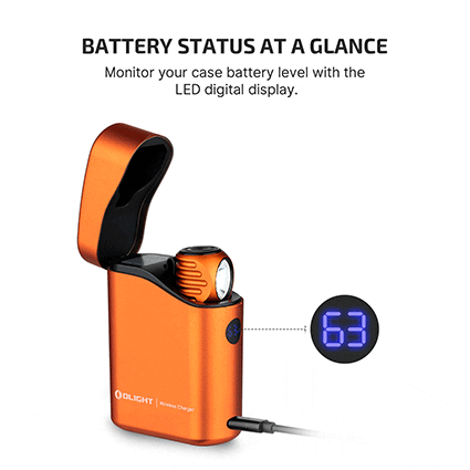 چراغ پیشانی و دستی اولایت کیس دار Perun 3 Mini چراغ قوه اولایت OLight Perun 3 Mini Premium Orange