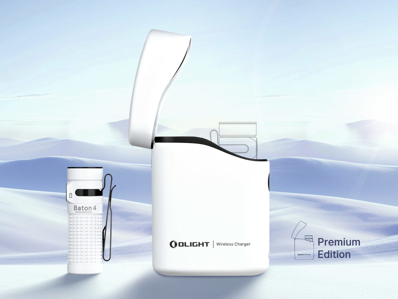 چراغ قوه اولایت سفید Olight Baton 4 Premium Edition (White) چراغ قوه اولایت سفید Olight Baton 4 Premium Edition (White)